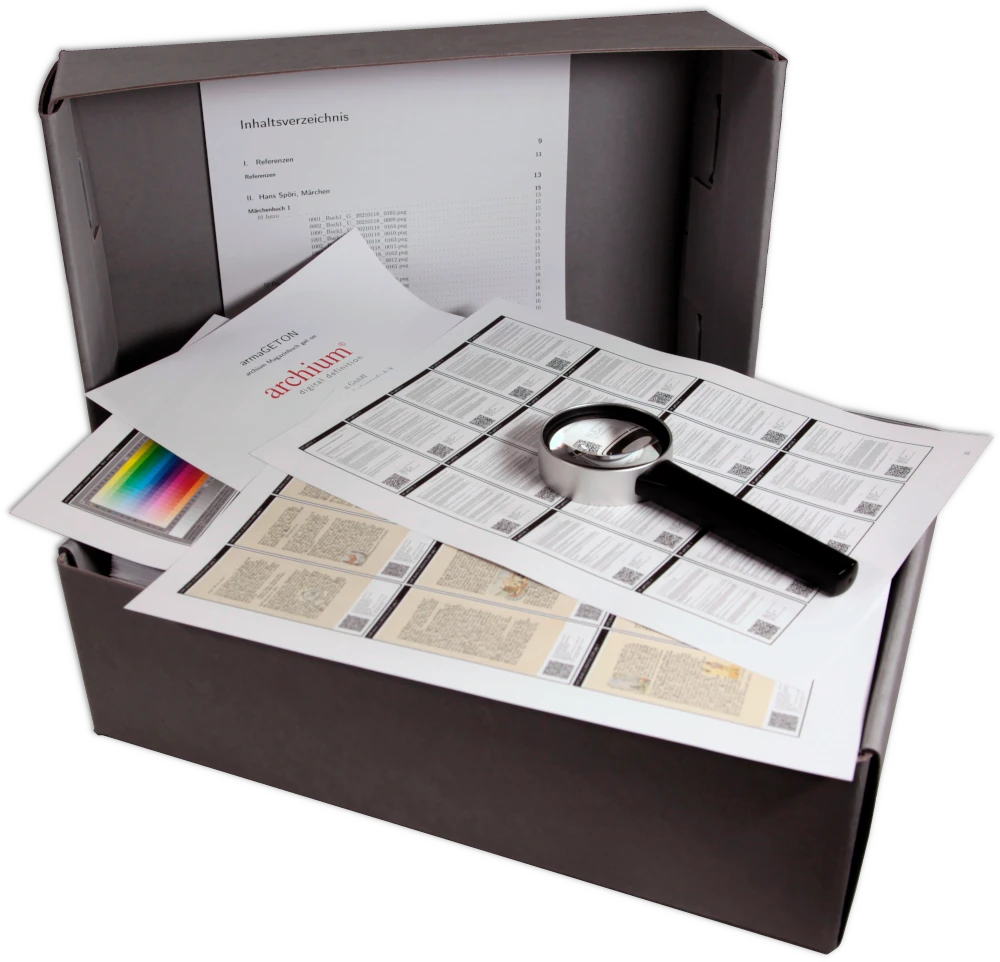 Archivrakton mit microsheets